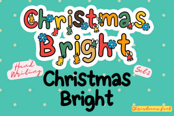 Download Christmas Script Font Set 2, Cute Font - Script font Collection