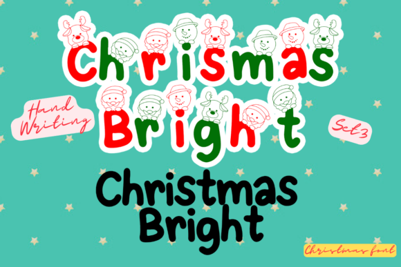 Download Christmas Script Font Set 3, Cute Font - Script font Collection