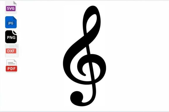 Download Treble Clef SVG Music Symbol Instant - Music Collection