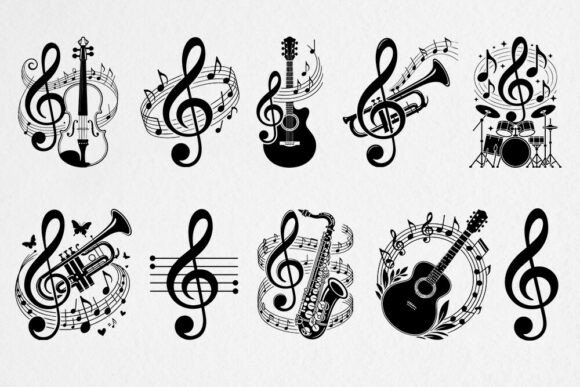 Download Music Notes SVG Bundle - Music Collection