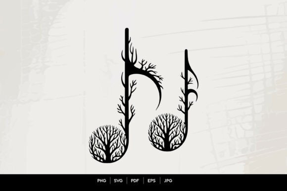 Download Nature Music Notes Silhouette SVG - Music Collection