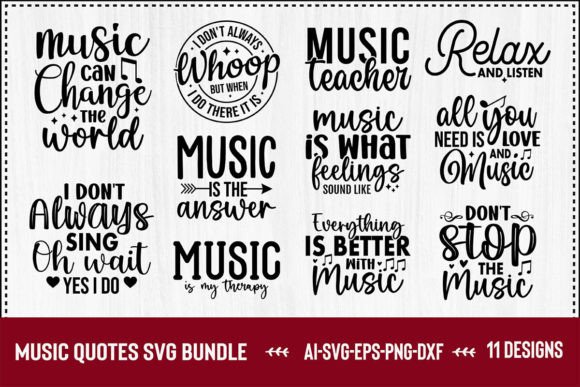 Download Music Quotes Svg Bundle - Quotes Collection
